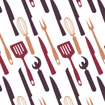 Pattern image with kitchen appliances
