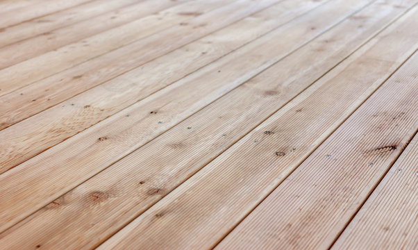 wooden terrace made of Siberian larch background