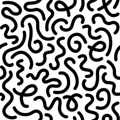 Seamless black and white geometric pattern. Hipster Memphis style.