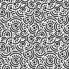 Seamless black and white geometric pattern. Hipster Memphis style.