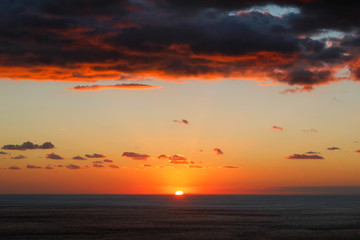 silhouette of alanya city at sunset