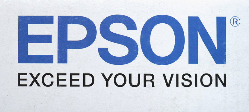NAGANO - AUG 2019: Epson sign