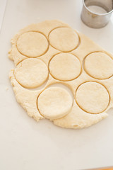Buttermilk Biscuits Being Cut
