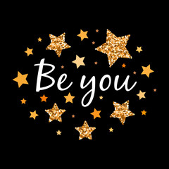 Hand drawn motivation, inspiration phrase. Isolated.