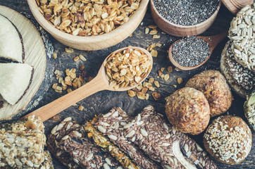 Healthy vegetarian food concept.