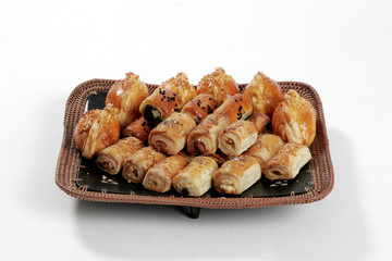  baklava cookies and various desserts