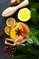 Mulled wine with orange