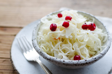 Homemade sauerkraut fermented cabbage