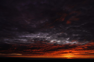 Breathtaking view of the evening beautiful sky. Majestic and picturesque scene.