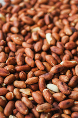 Nuts. peanuts are peeled and fried.