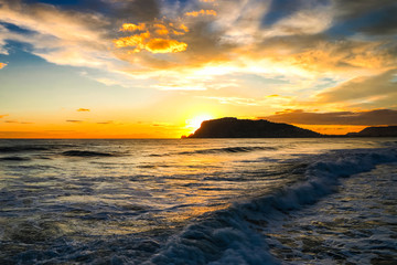Obraz premium sunset over the sea, alanya