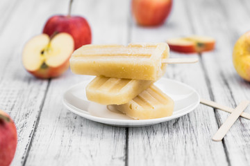Apple Popsicles (selective focus)