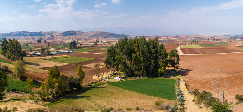 Panoramic aerial view of Mantaro valley in Huancayo, Peru. © christian vinces