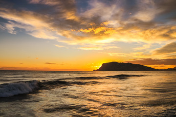 Obraz premium sunset over the sea, alanya