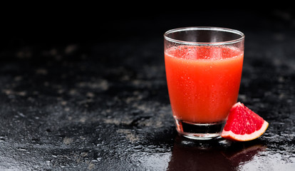 Freshly squeezed Grapefruit Juice (selective focus)