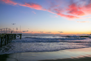 Naklejka premium sunset over the sea, alanya