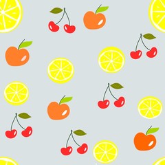 seamless pattern with fruits