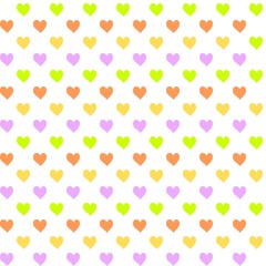 Hearts pattern seamless vector drawing
