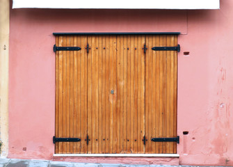 Closed garage door