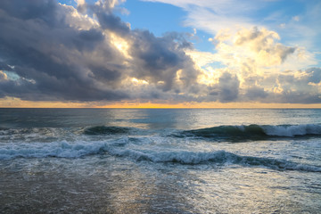 Fototapeta premium sunset over the sea, alanya