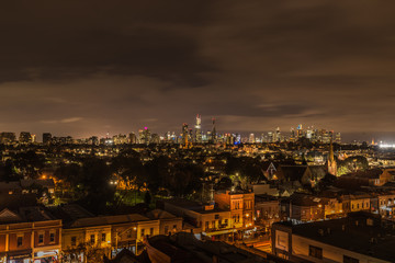 Fototapeta na wymiar Melbourne city at night