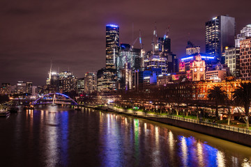 Fototapeta na wymiar Melbourne skyline at night