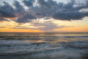 sunset over the sea, alanya