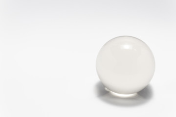 Magic glass ball, isolated on white background, with space for text or graphics.