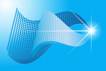 Abstract futuristic blue halftone background.