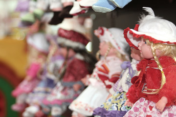 cloth iron and plastic toys