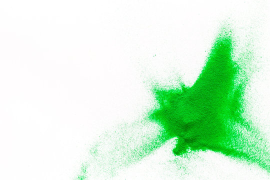 Modern design for blor with green sand texture on white background top view mock-up