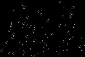 Illustration of image of water drops, carbonic acid, bubbles, etc. rainbow color. 水滴、炭酸、泡をイメージしたイラスト。レインボーカラー