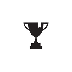 Trophy for winner logo design vector template
