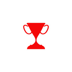 Trophy for winner logo design vector template