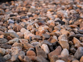 Different kinds of small stones - shallow depth of field