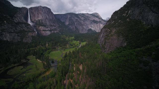 Aerial California Yosemite May 2019 Sunny Day 30mm 4K Inspire 2  Aerial video of Yosemite down in the valley on a beautiful sunny day.
