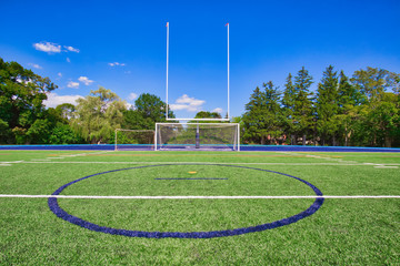Football stadium and training field in university campus