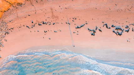 Aerial View of Australian Beaches and Coastline of the Great Ocean Road - 284950788