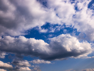 Clouds in the blue sky