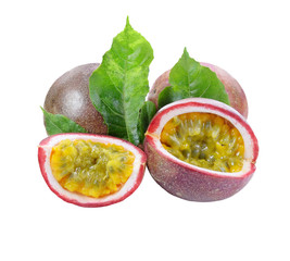 passion fruit isolated on white background