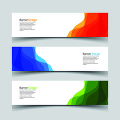 Naklejka premium Vector Abstract design banner web template