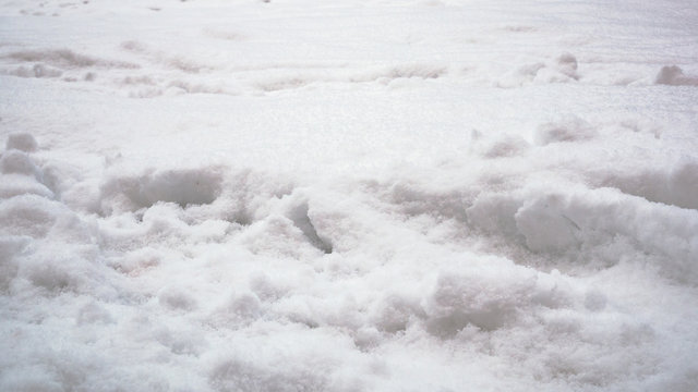 Degraded footprints in deep snow