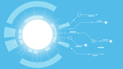Obraz premium Abstract Digital background.Business growth transformation to digital and Successful financial technology.