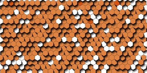 Abstract colorful honeycomb honey seamless pattern hexagon mosaic