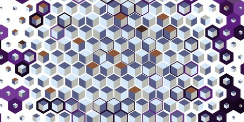 Abstract colorful honeycomb honey seamless pattern hexagon mosaic