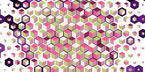 Abstract colorful honeycomb honey seamless pattern hexagon mosaic