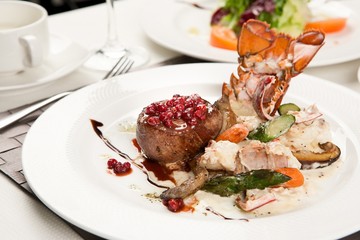 Beef steak on a plate