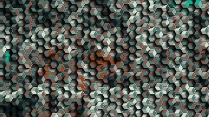 Abstract colorful honeycomb honey seamless pattern hexagon mosaic