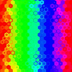Abstract colorful honeycomb honey seamless pattern