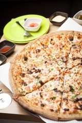 Italian pizza on a plate